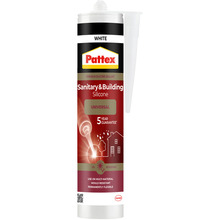 Pattex sanitets- og byggesilikone hvid 